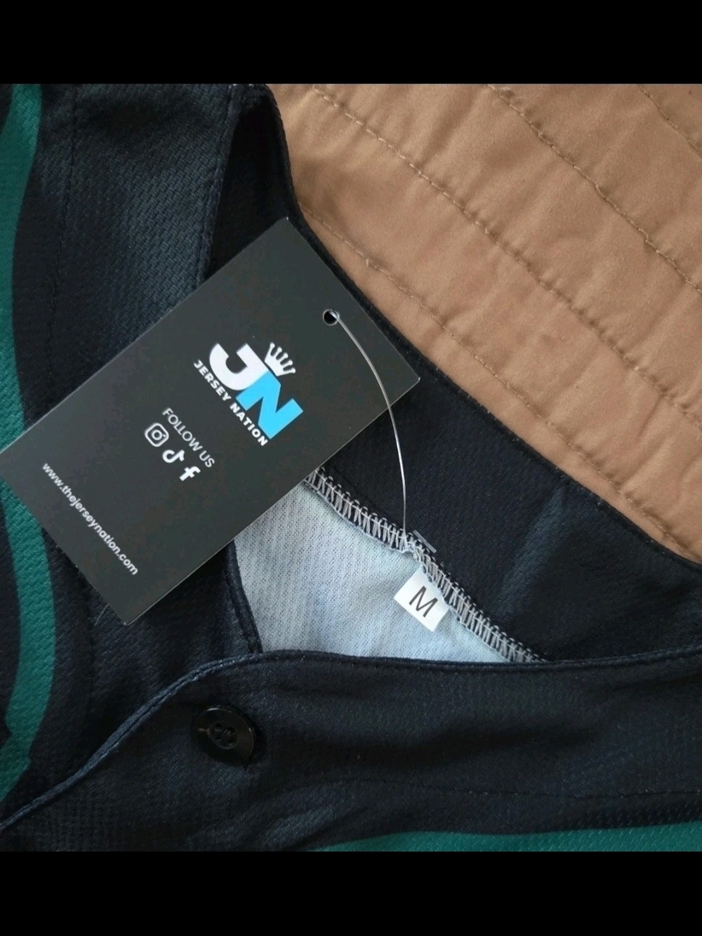 Mexico Baseball Jersey - Black with Teal Trim - Picture 4 of 5